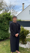 Qamis Émirati Noir Profond
